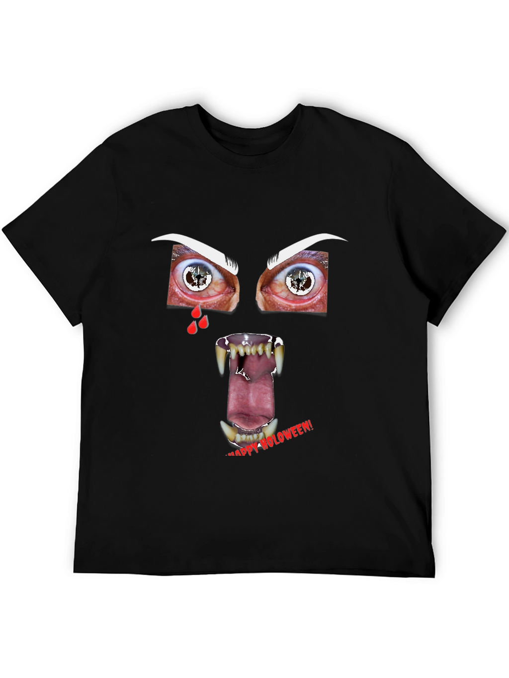 Scary Vampire Face Halloween T-Shirt