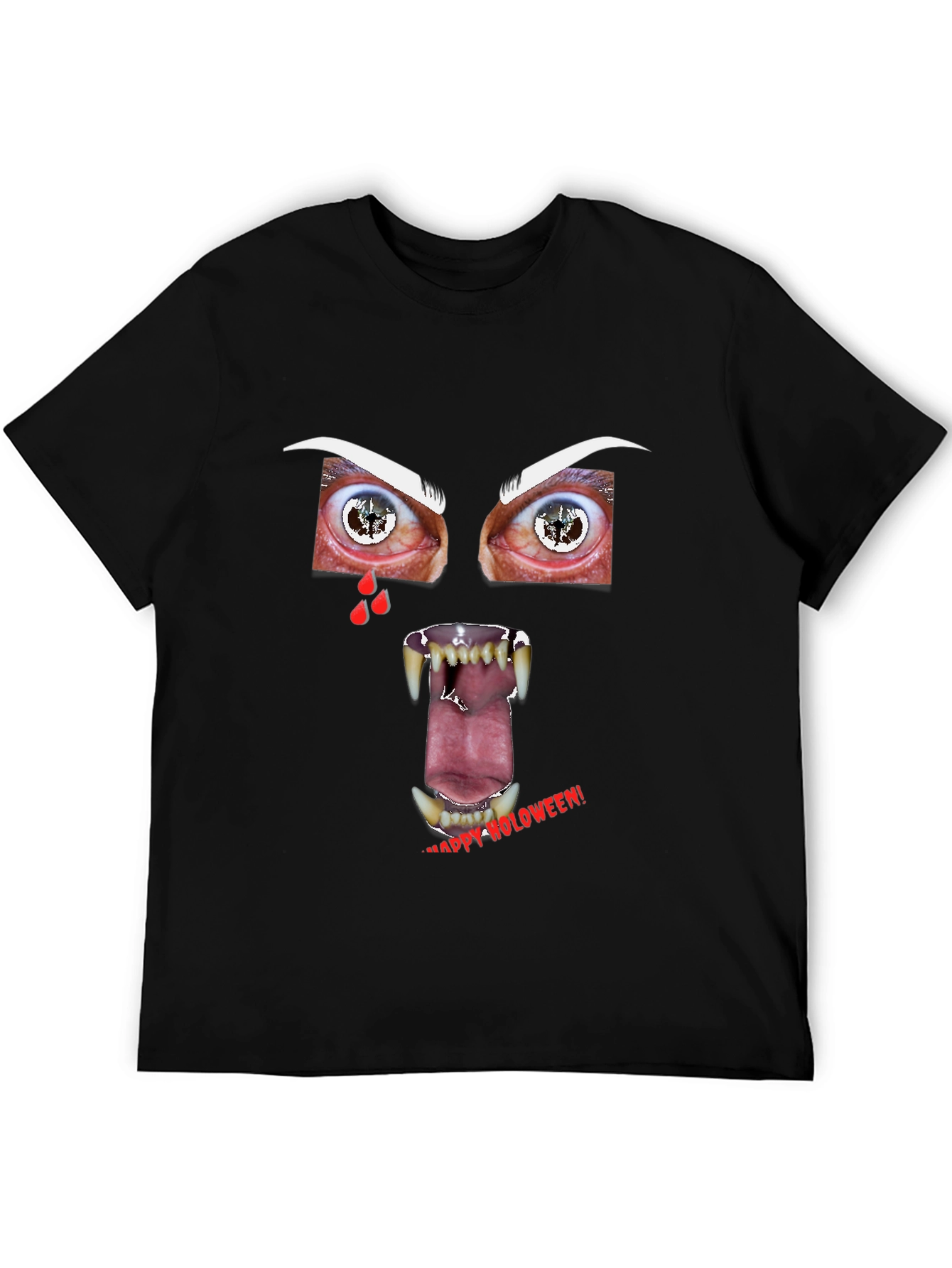 Scary Vampire Face Halloween T-Shirt