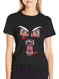 Scary Vampire Face Halloween T-Shirt