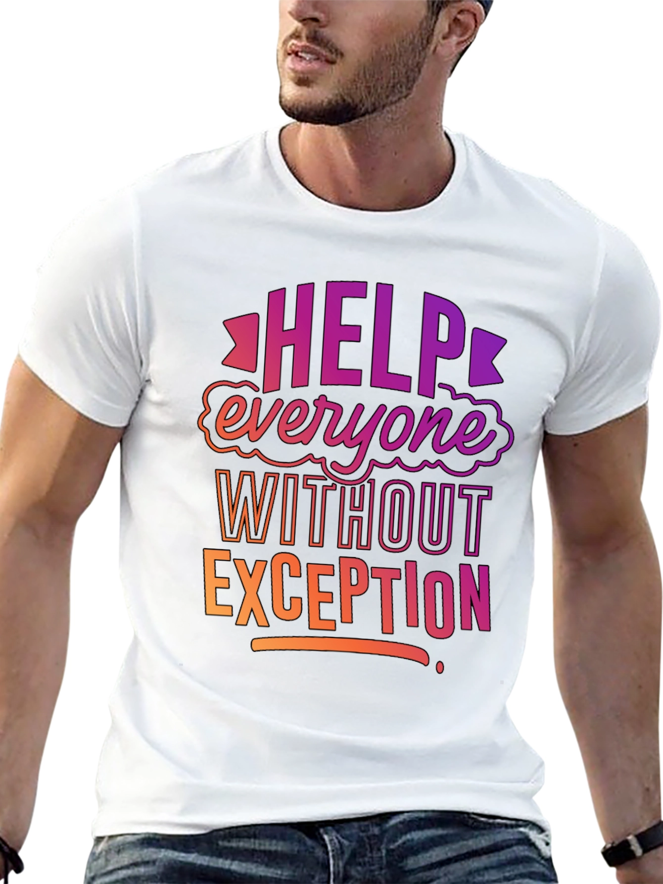 Help Everyone Black Graphic Tee