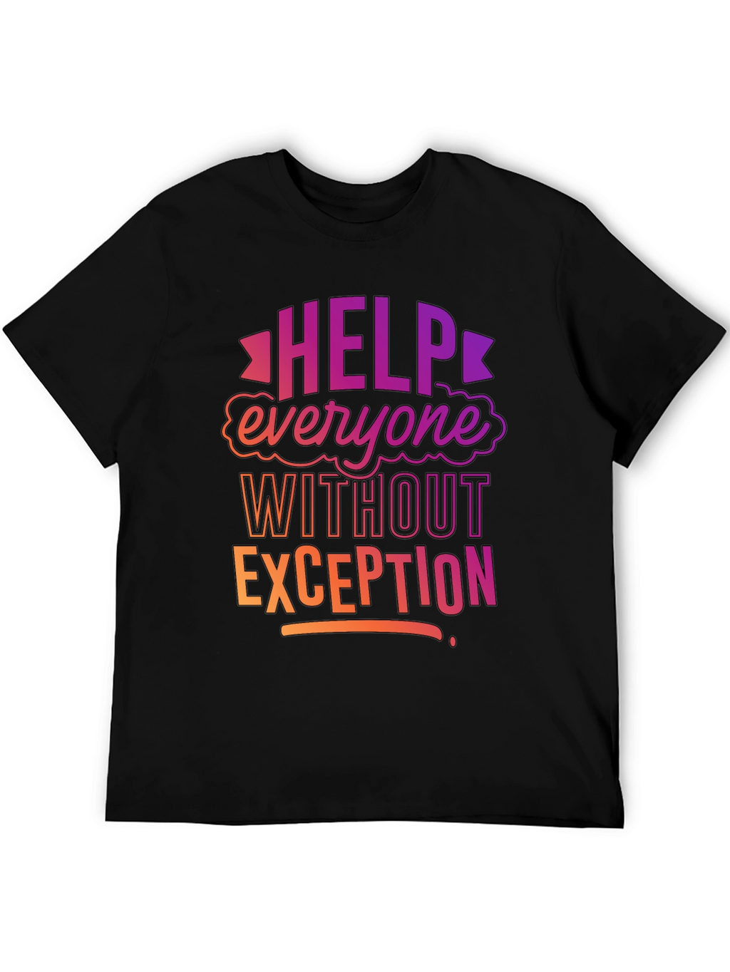 Help Everyone Black Graphic Tee