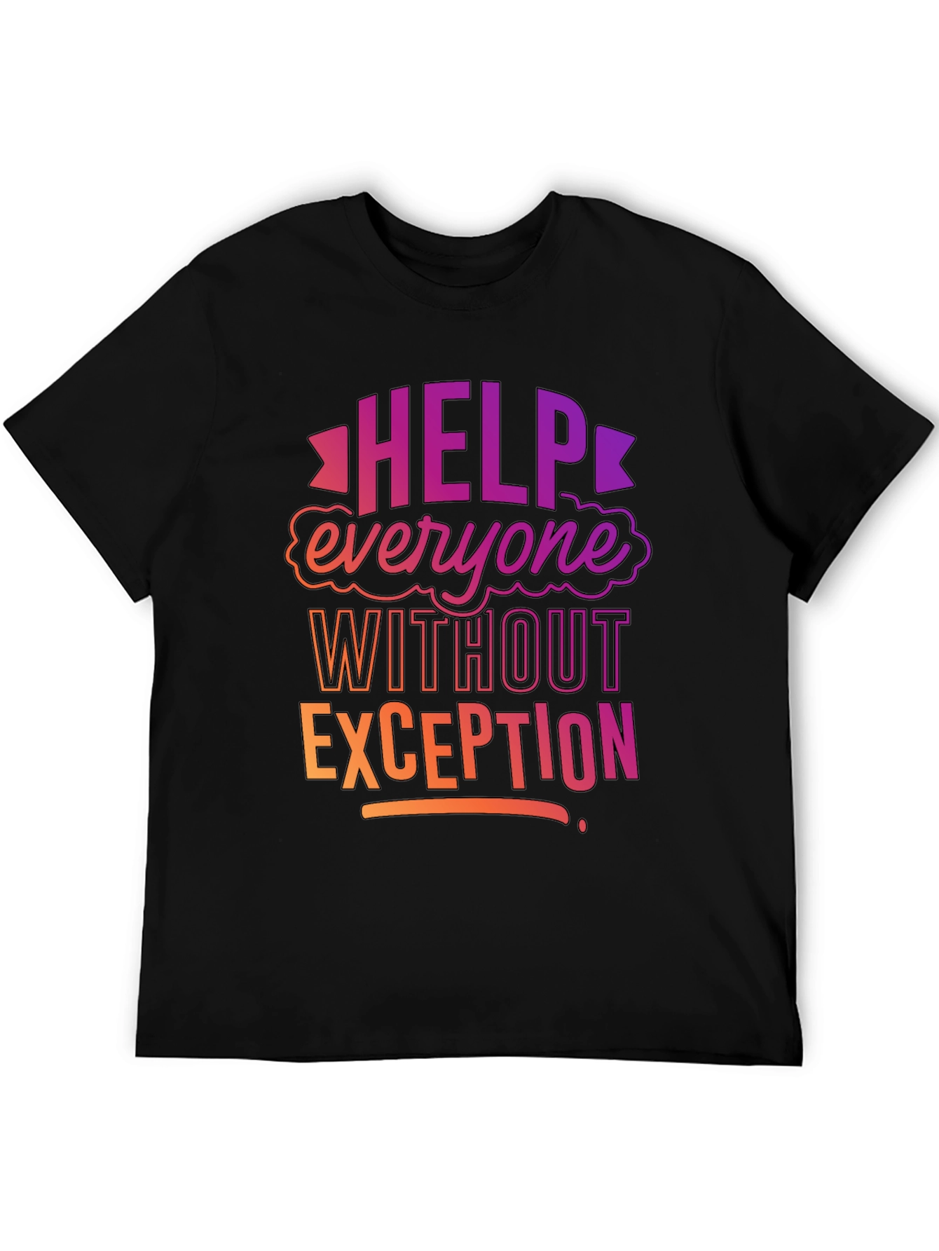 Help Everyone Black Graphic Tee