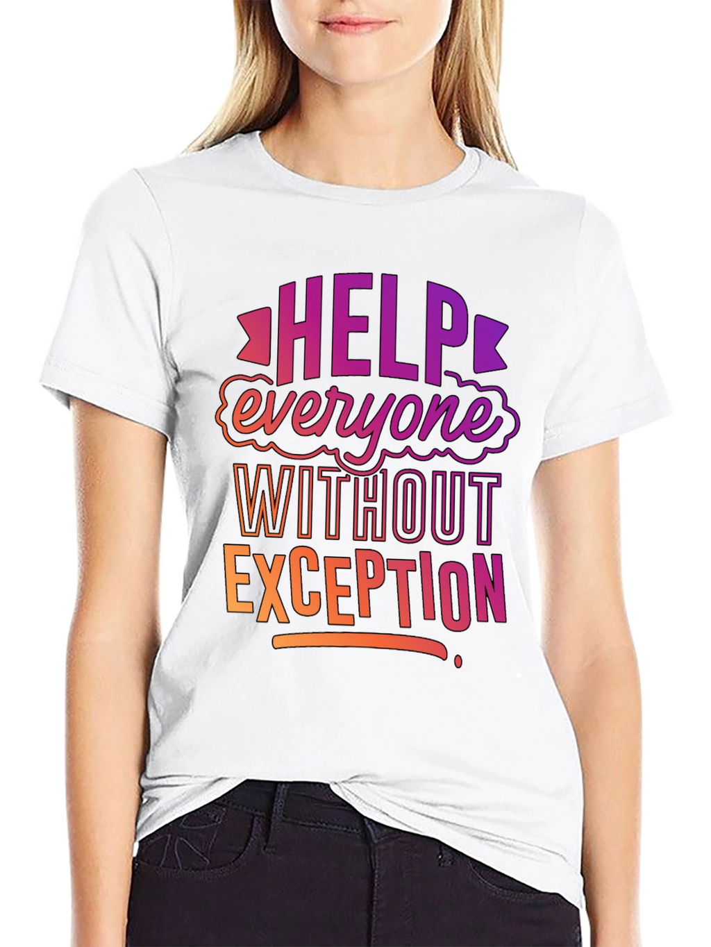 Help Everyone Black Graphic Tee