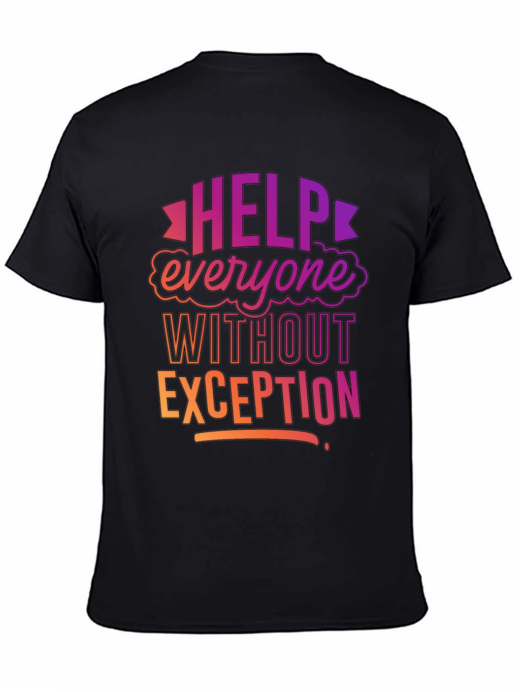 Help Everyone Black Graphic Tee