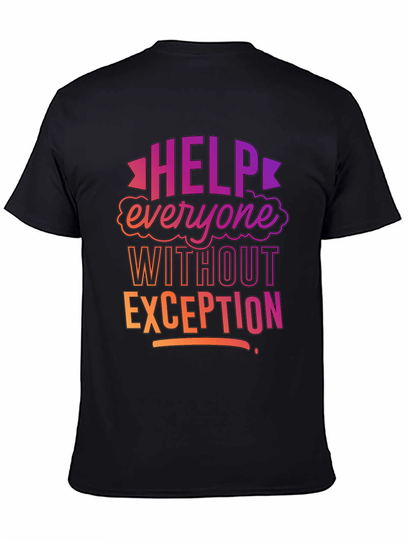 Help Everyone Black Graphic Tee