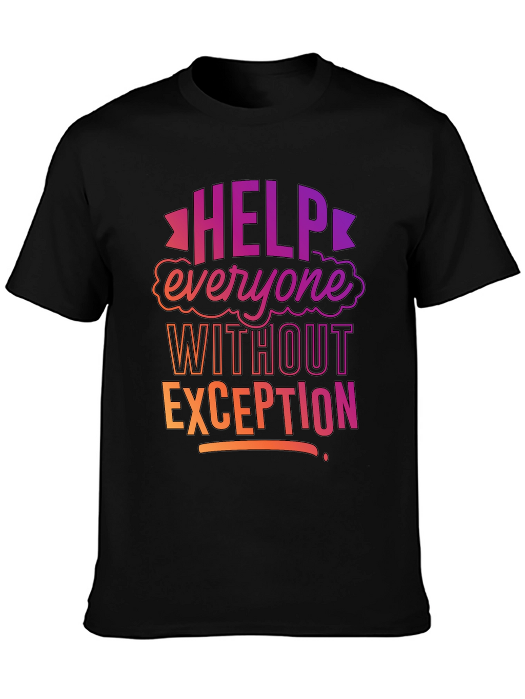 Help Everyone Black Graphic Tee