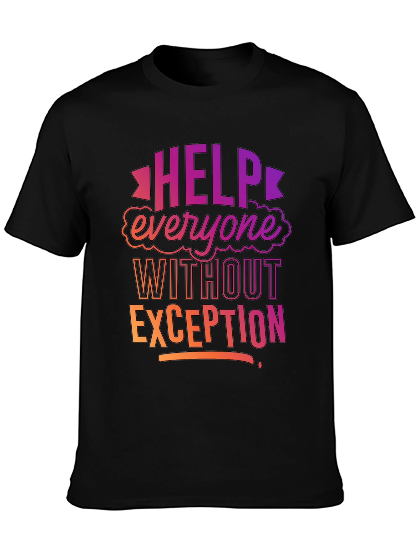 Help Everyone Black Graphic Tee