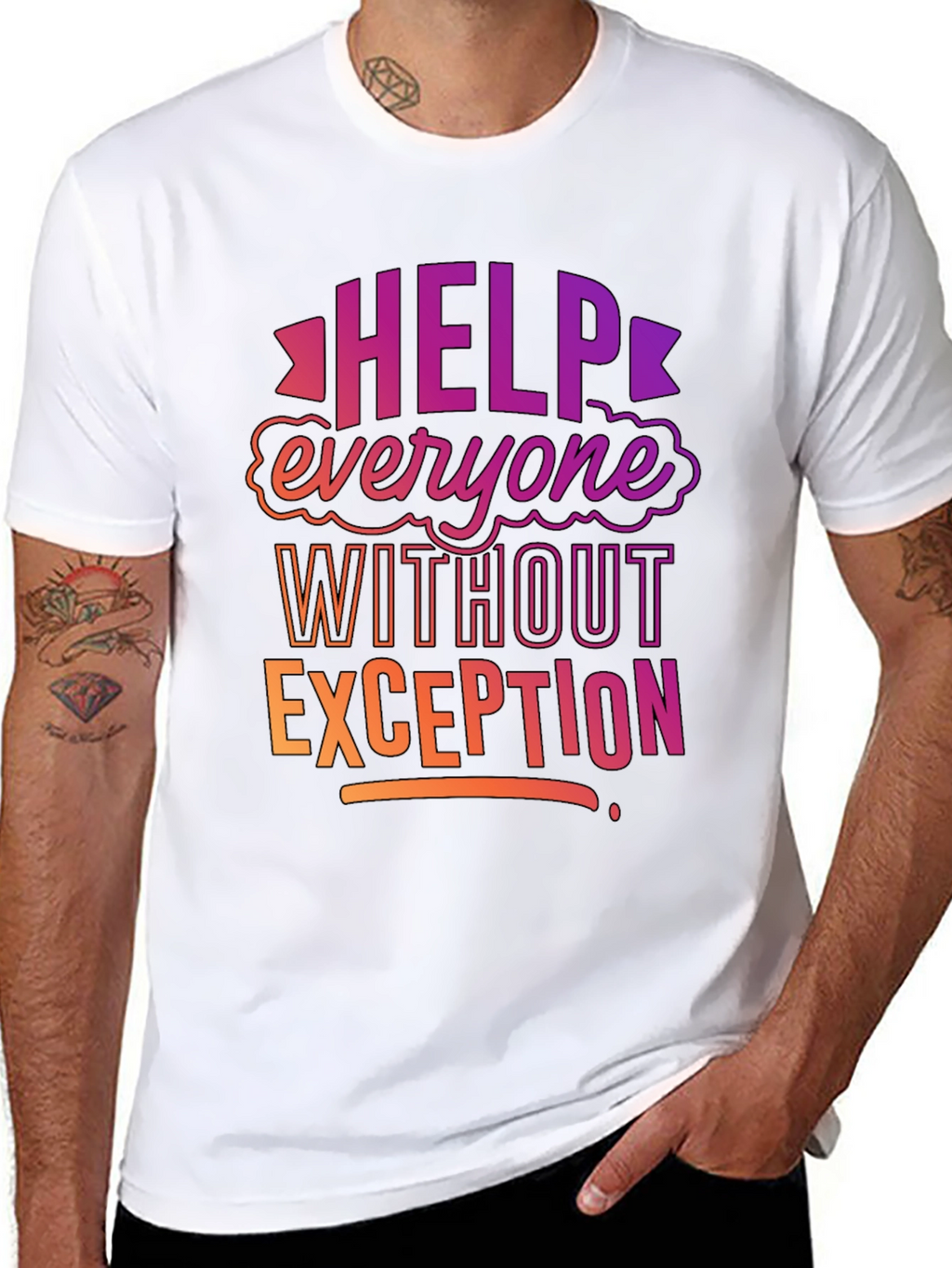 Help Everyone Black Graphic Tee