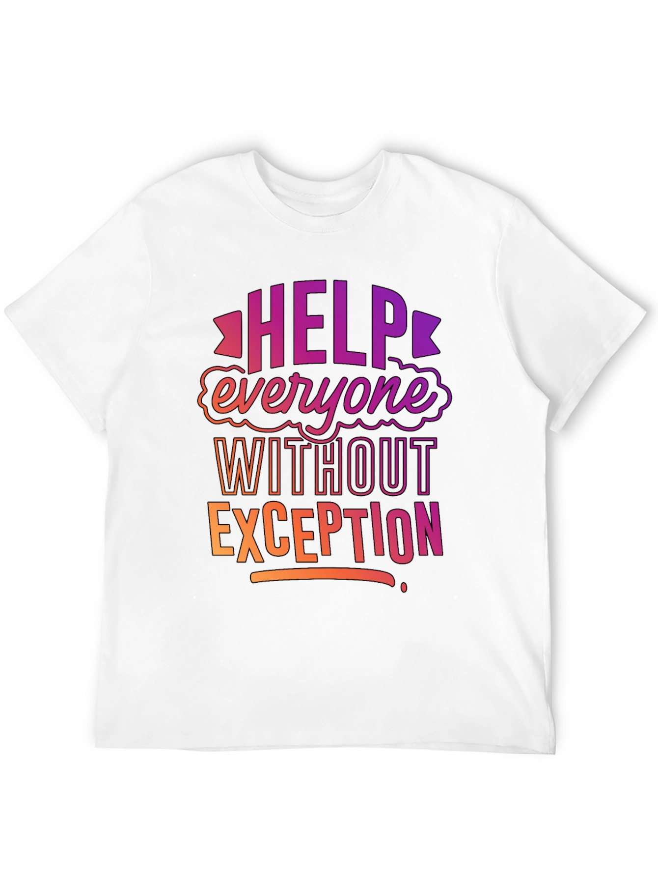 Help Everyone Black Graphic Tee