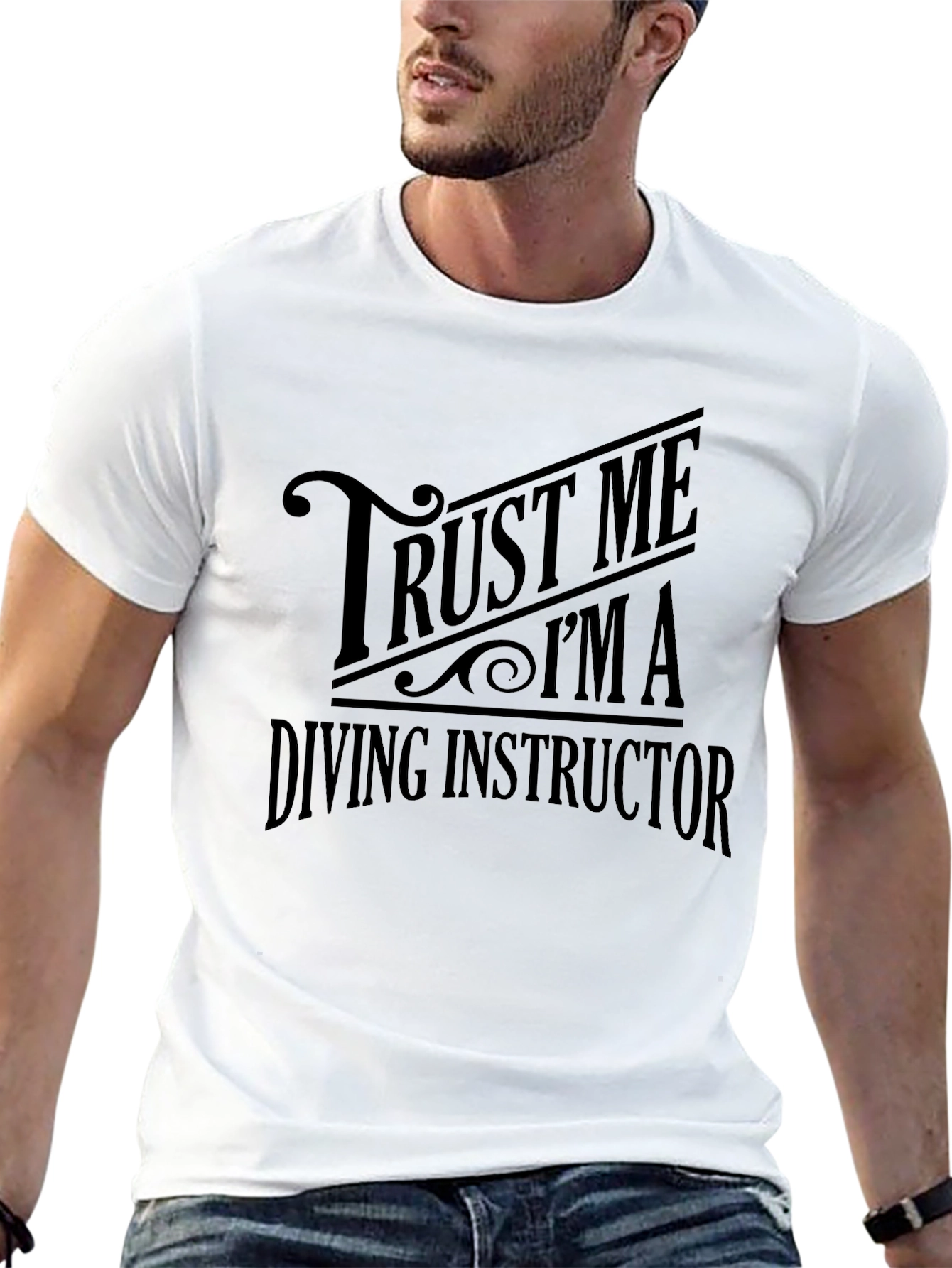 Trust Me Im a Diving Instructor Black T-Shirt