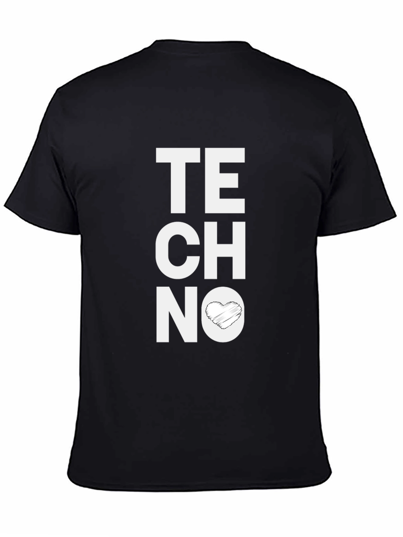 Techno Heart Graphic Tee - Modern Music Lover T-Shirt