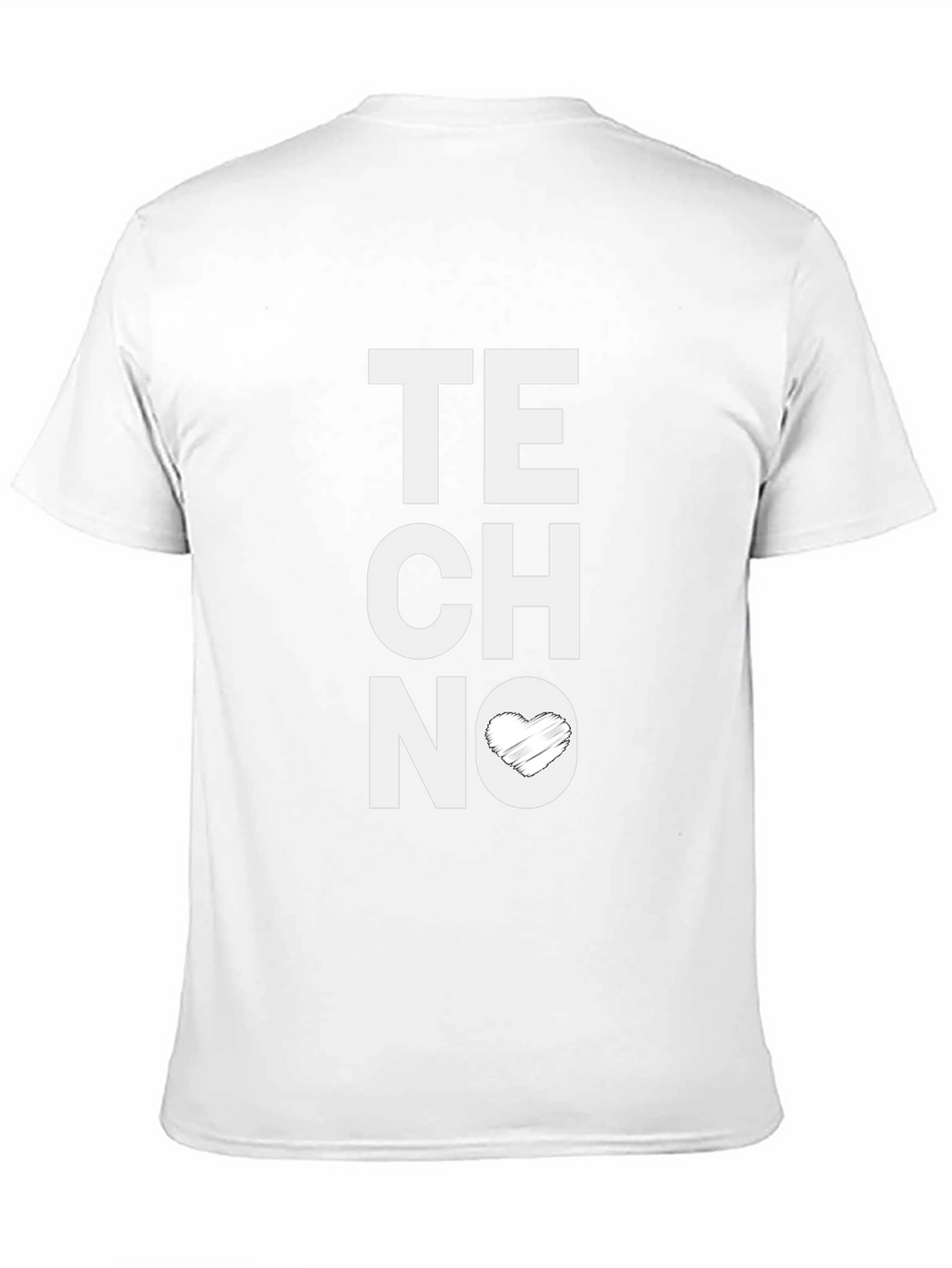 Techno Heart Graphic Tee - Modern Music Lover T-Shirt
