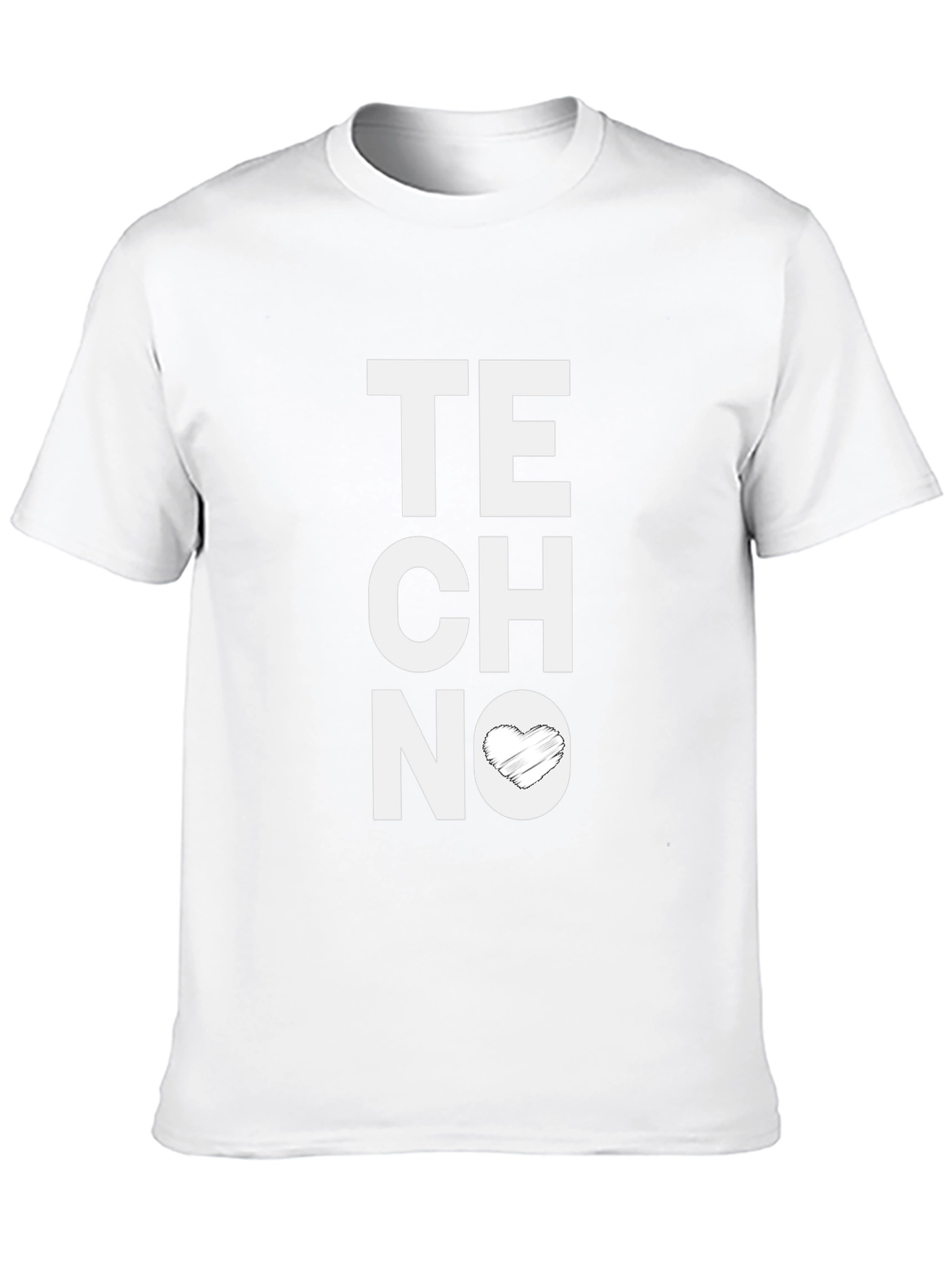 Techno Heart Graphic Tee - Modern Music Lover T-Shirt