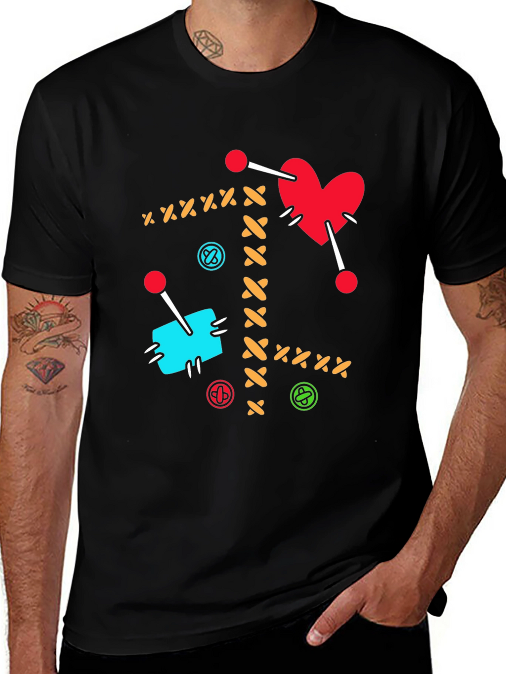 Voodoo Heart T-Shirt - Sewn Design
