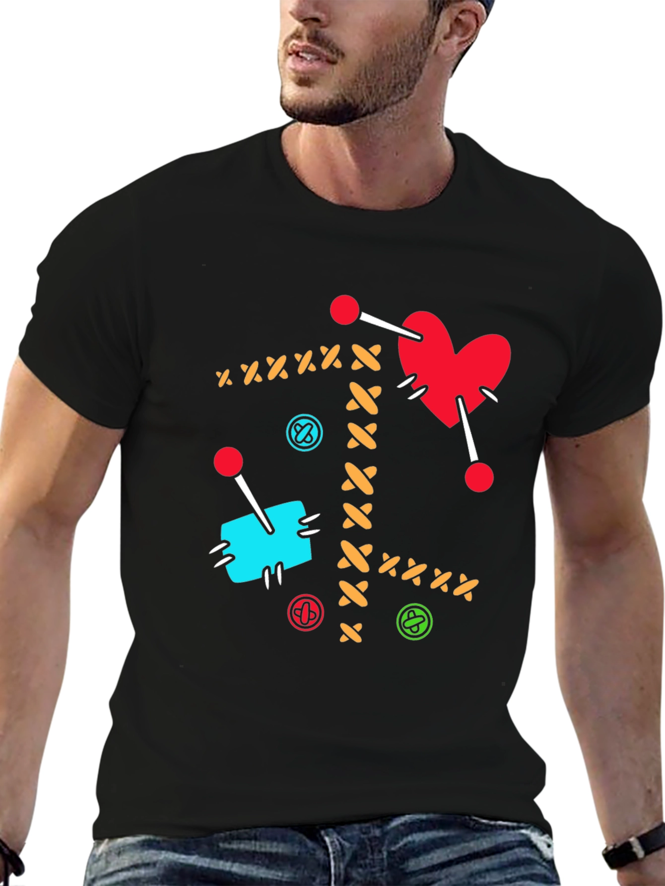 Voodoo Heart T-Shirt - Sewn Design