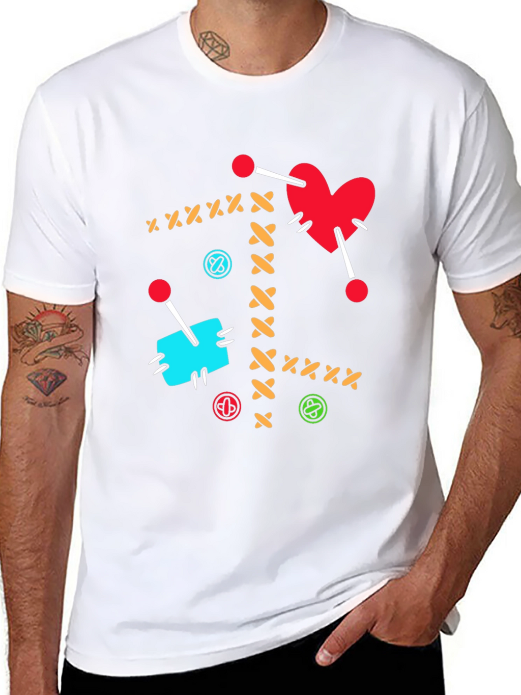 Voodoo Heart T-Shirt - Sewn Design