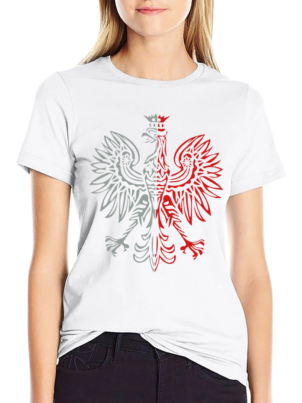 Polish Eagle Graphic Tee - Black Patriotic Shirt