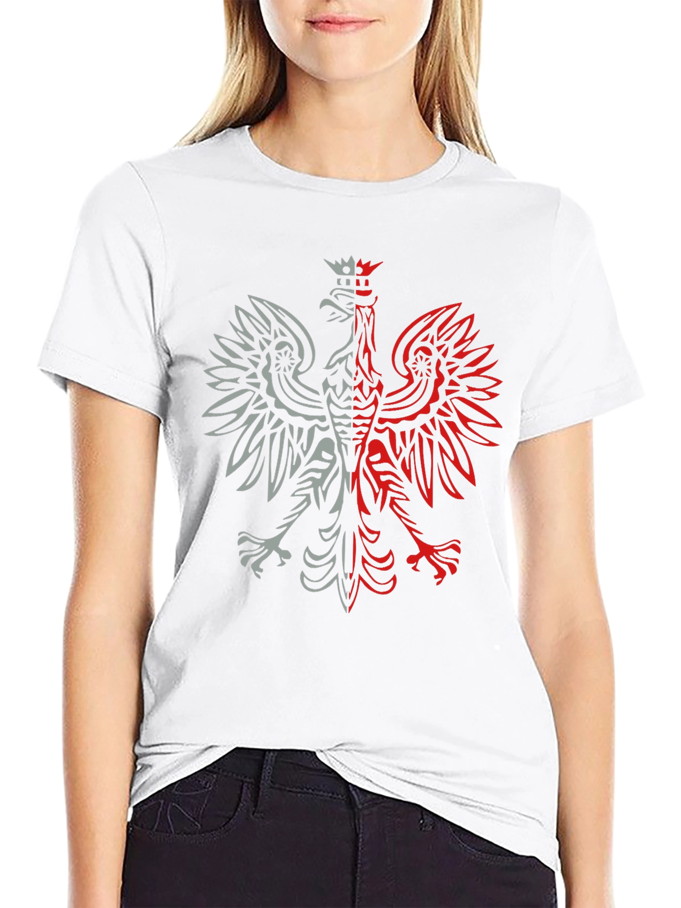 Polish Eagle Graphic Tee - Black Patriotic Shirt
