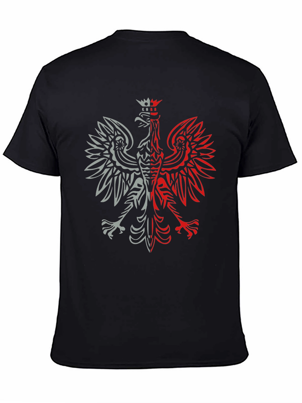 Polish Eagle Graphic Tee - Black Patriotic Shirt