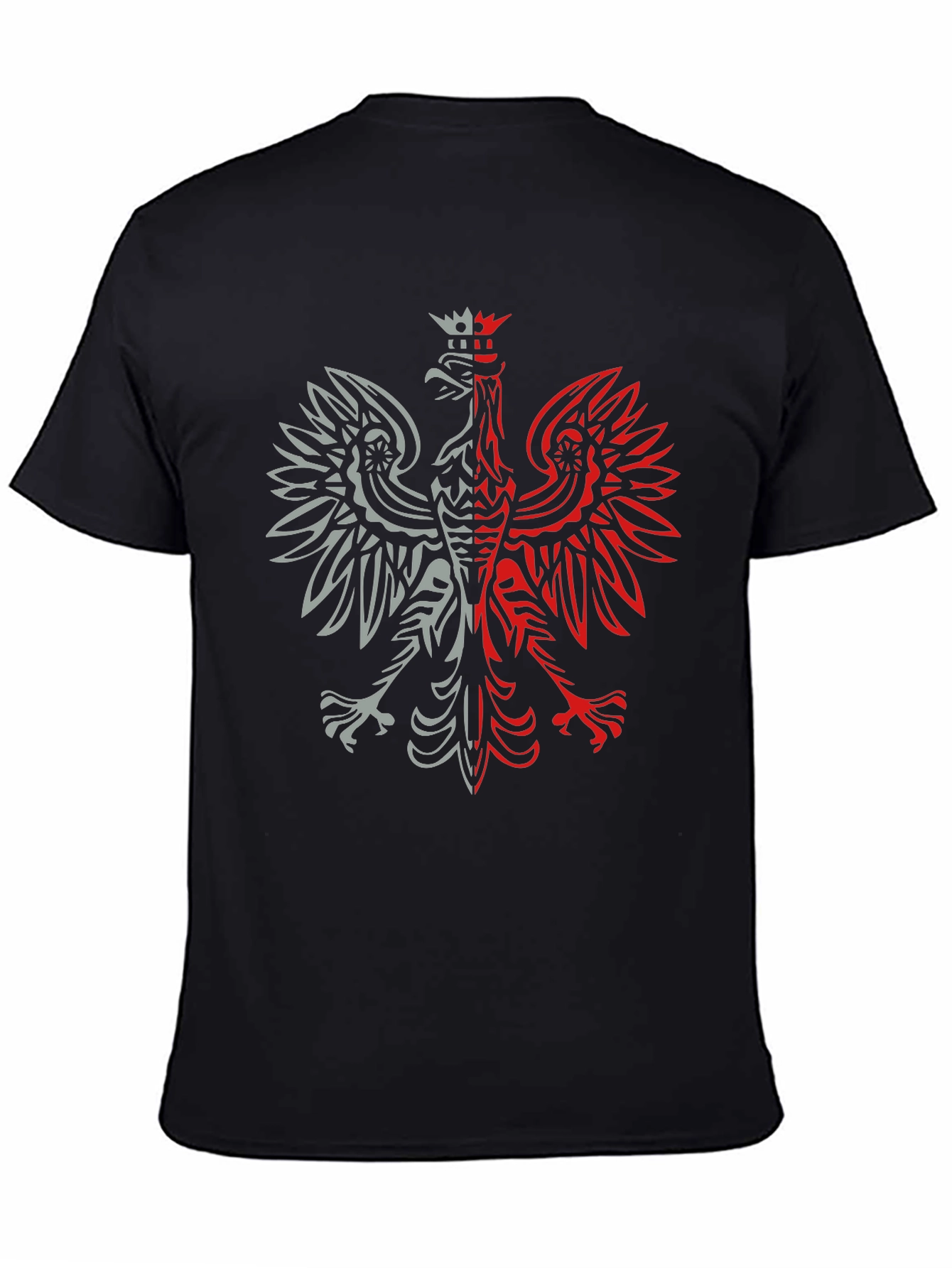 Polish Eagle Graphic Tee - Black Patriotic Shirt