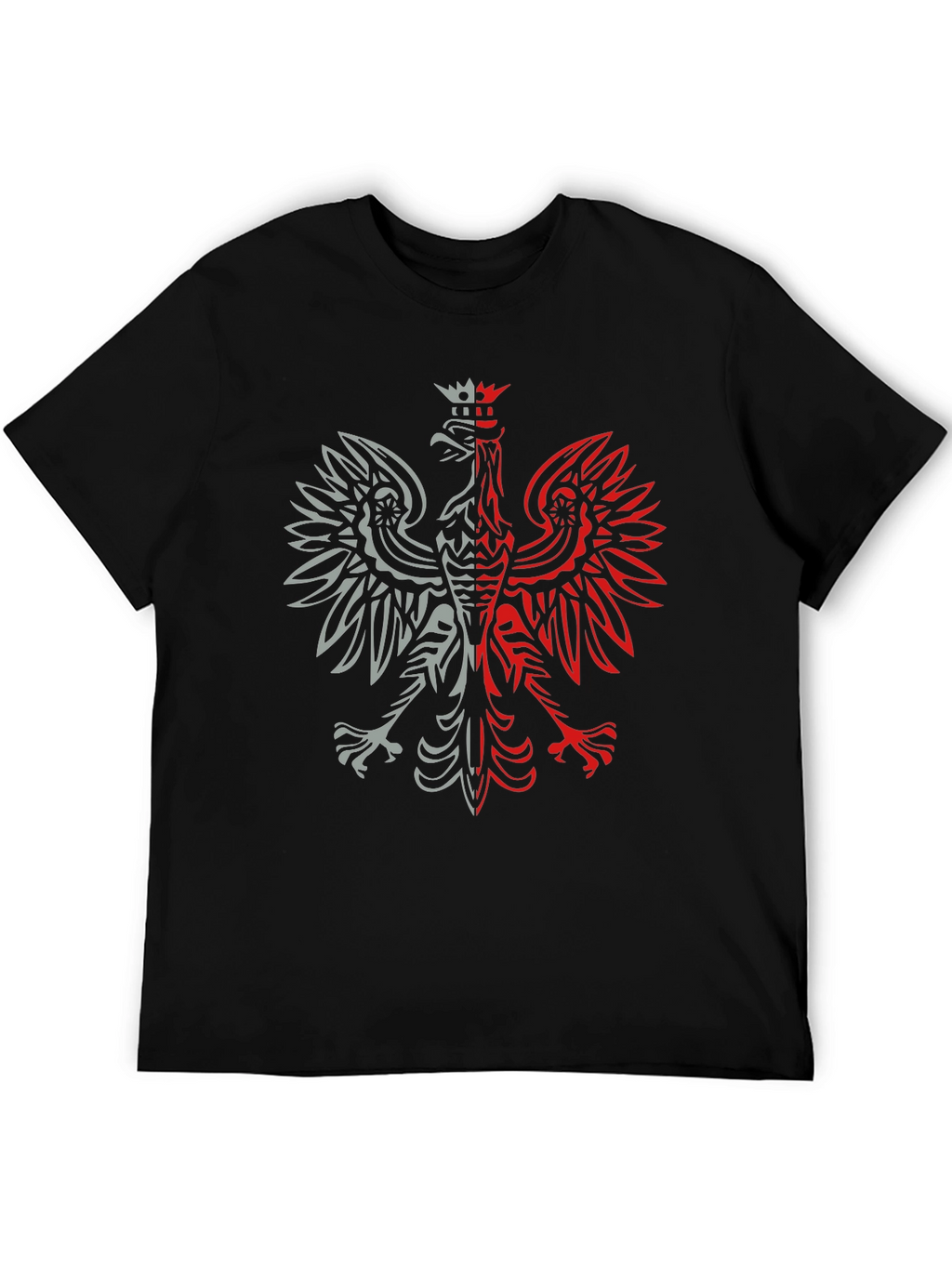 Polish Eagle Graphic Tee - Black Patriotic Shirt