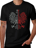 Polish Eagle Graphic Tee - Black Patriotic Shirt