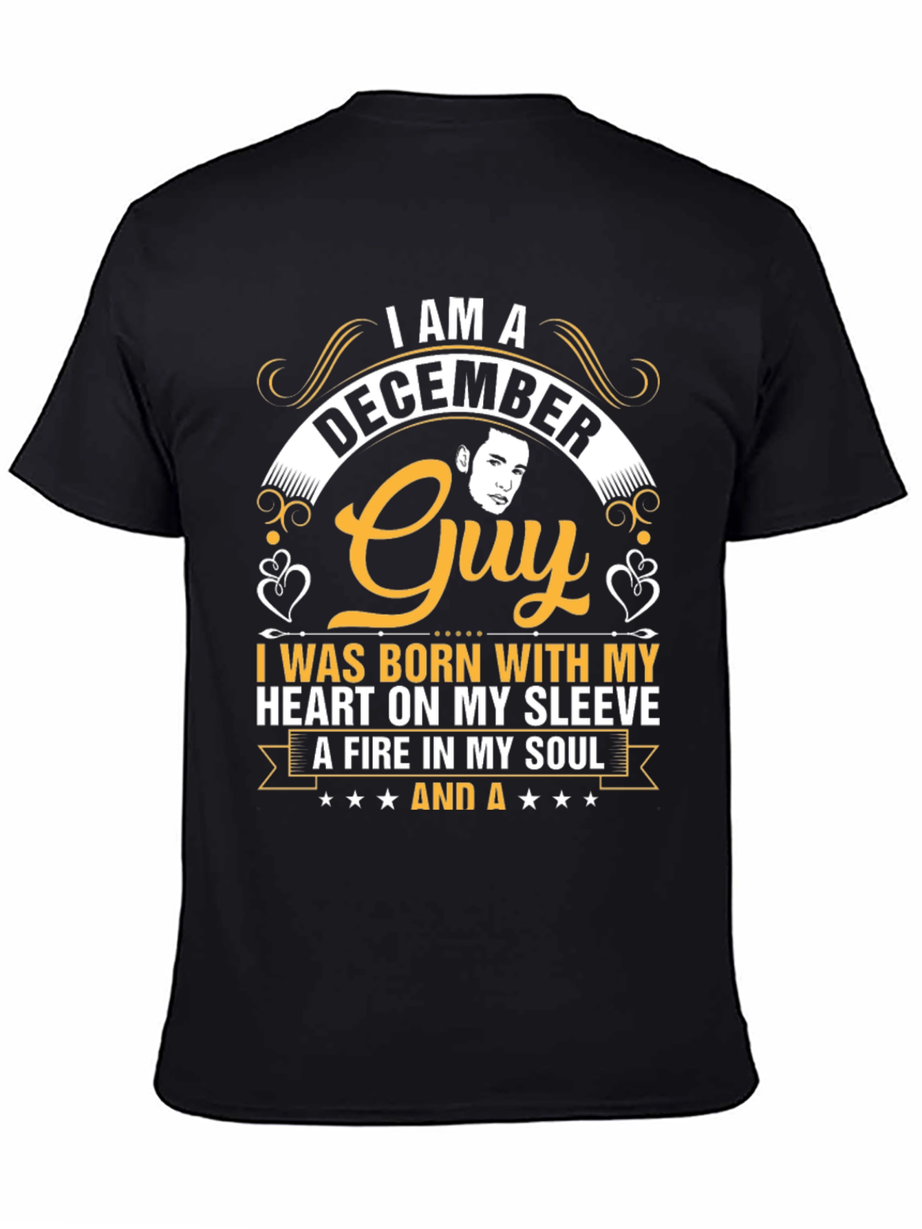 December Guy T-Shirt - Heart on Sleeve Fire in Soul