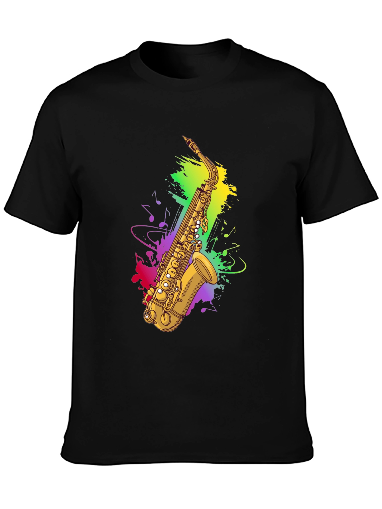 Saxophone Music T-Shirt - Black Graphic Tee