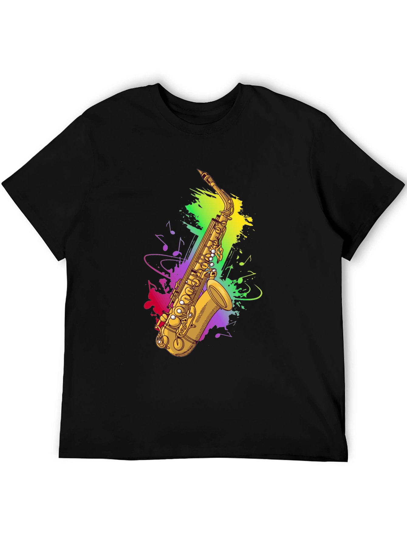 Saxophone Music T-Shirt - Black Graphic Tee