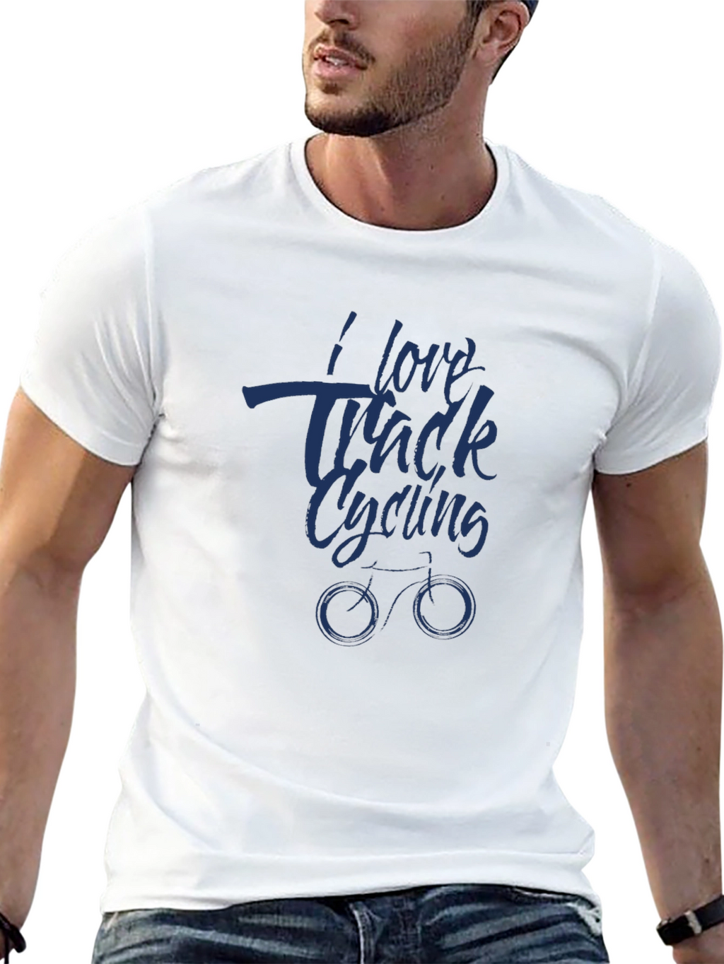 I Love Track Cycling Graphic T-Shirt