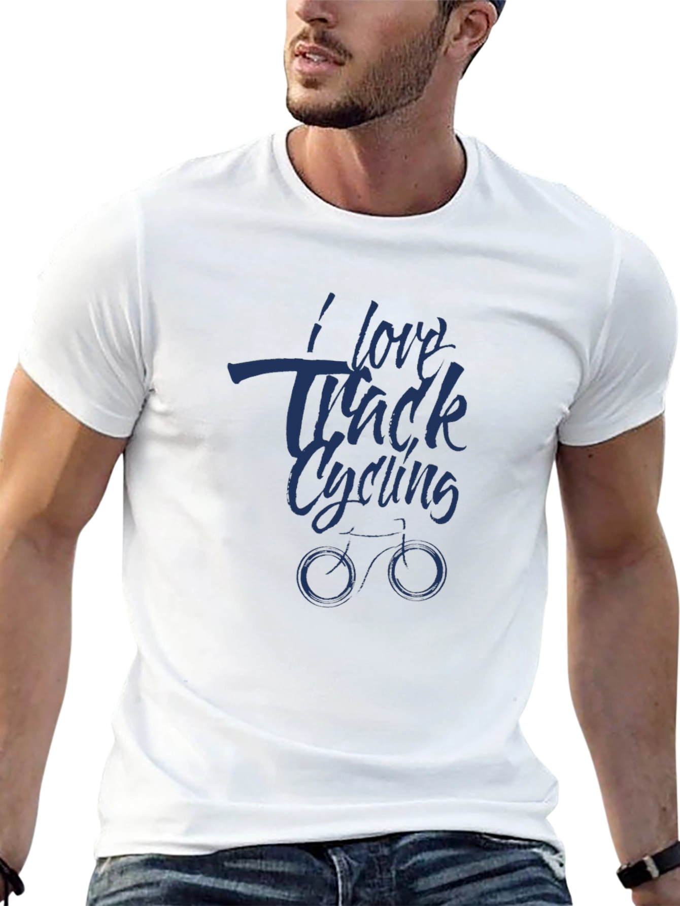 I Love Track Cycling Graphic T-Shirt