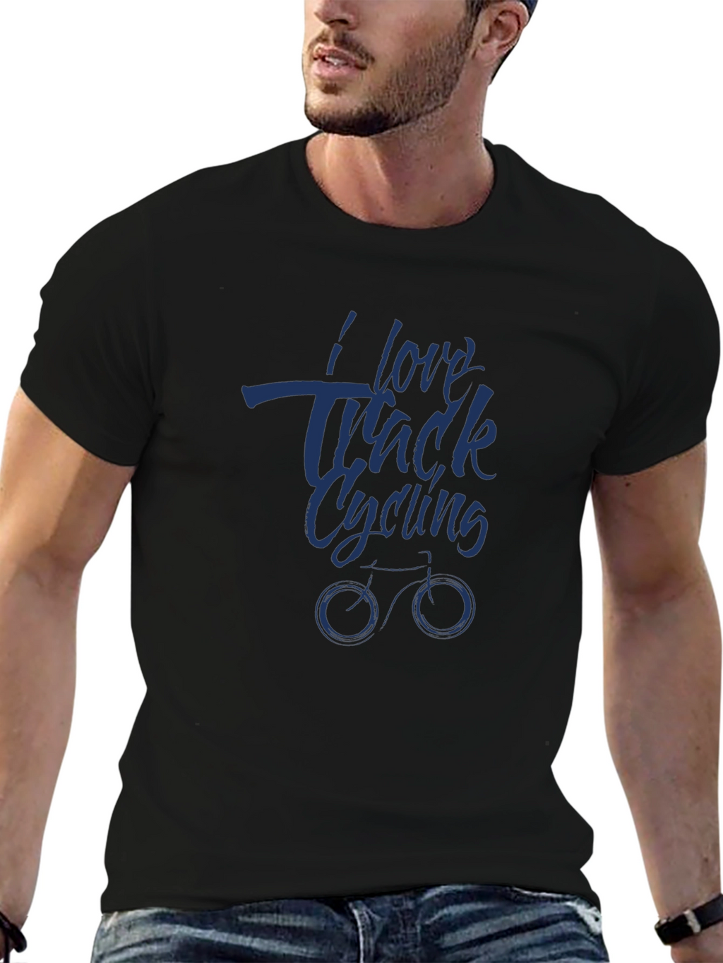 I Love Track Cycling Graphic T-Shirt