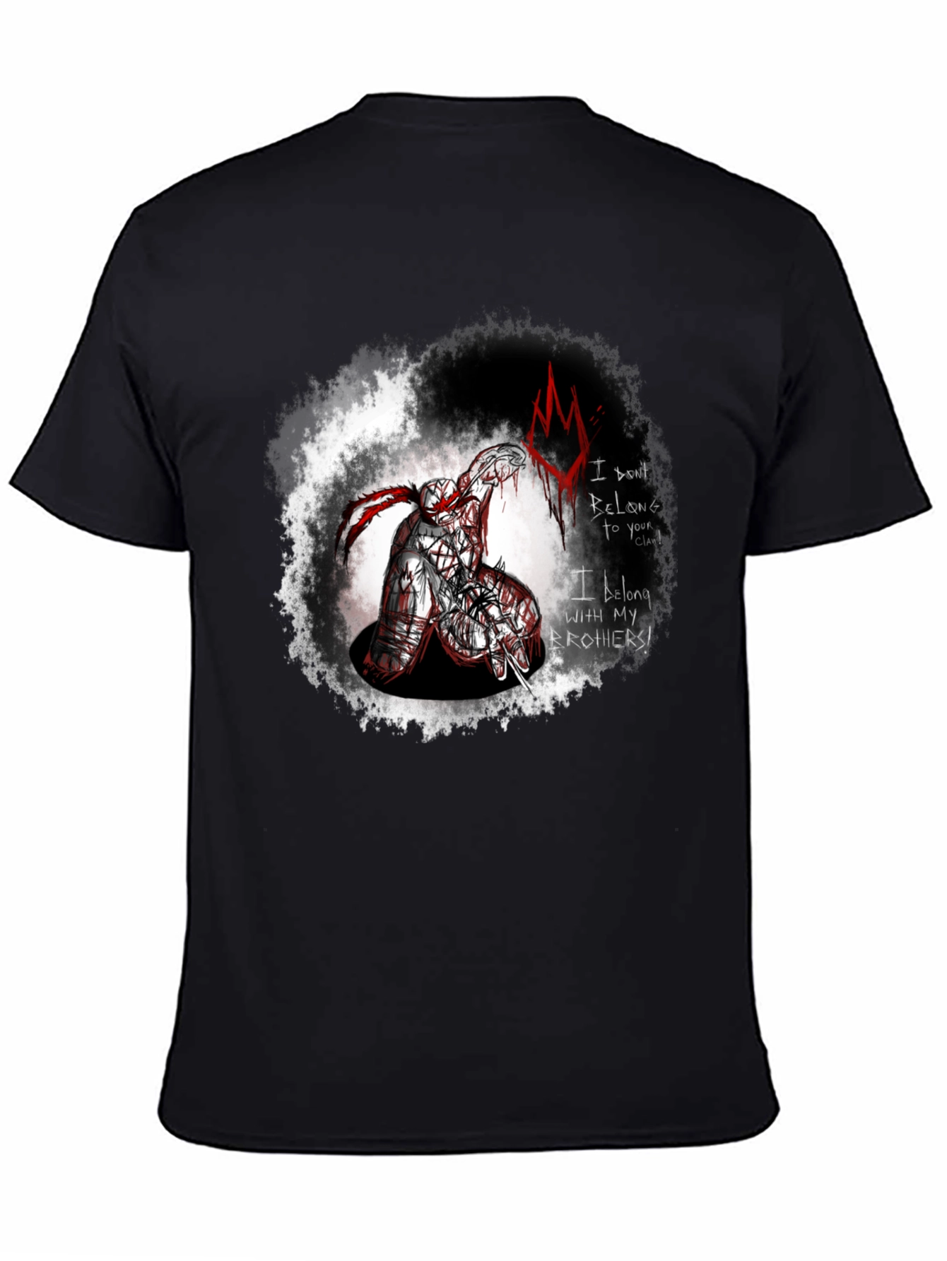 Brothers Clan Graphic Tee - Edgy Black T-Shirt