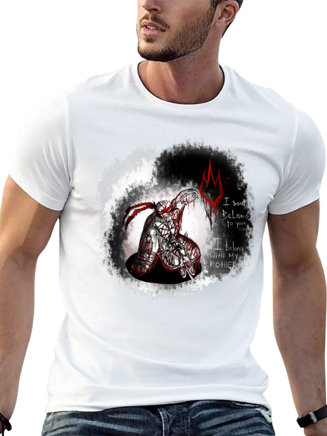 Brothers Clan Graphic Tee - Edgy Black T-Shirt