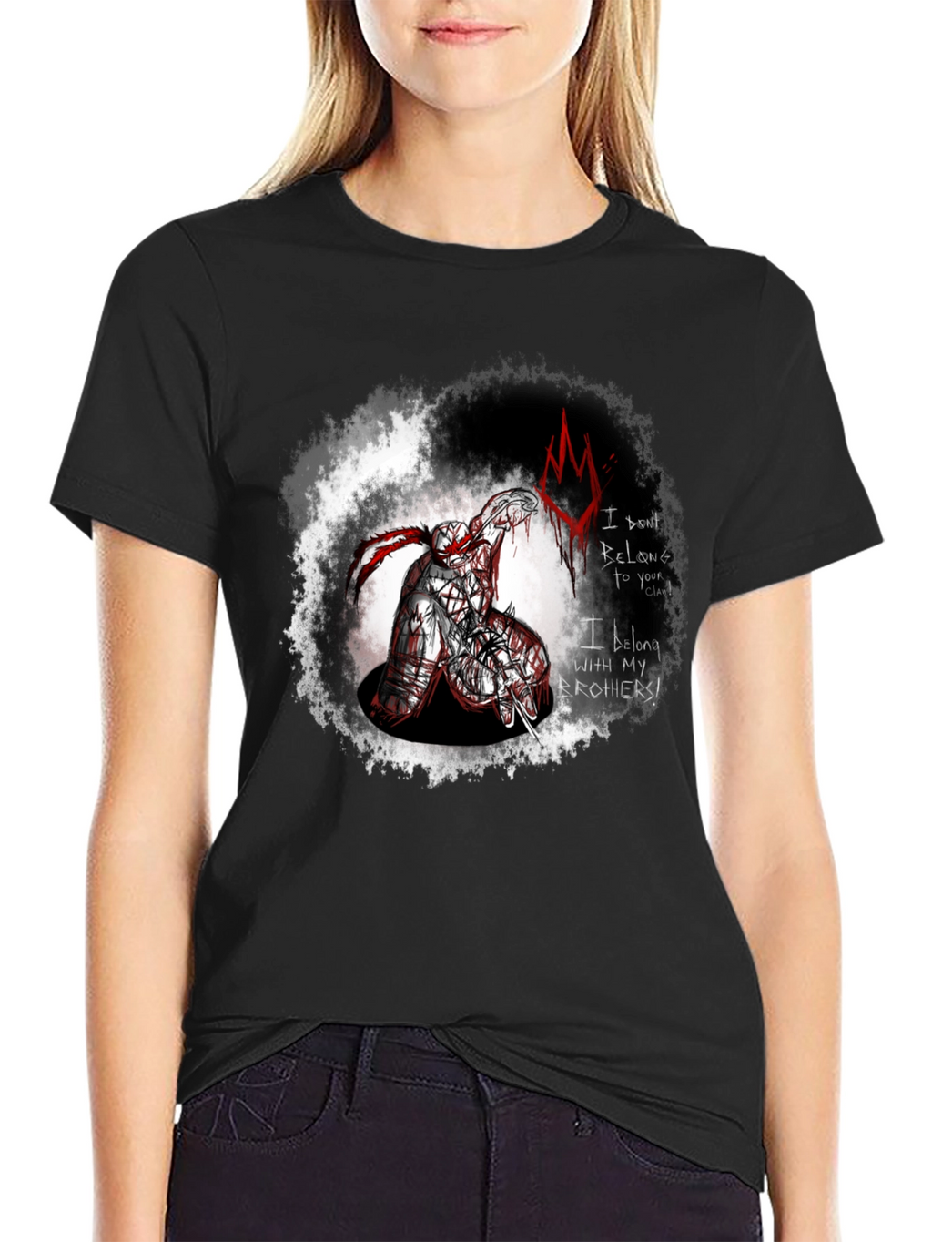 Brothers Clan Graphic Tee - Edgy Black T-Shirt