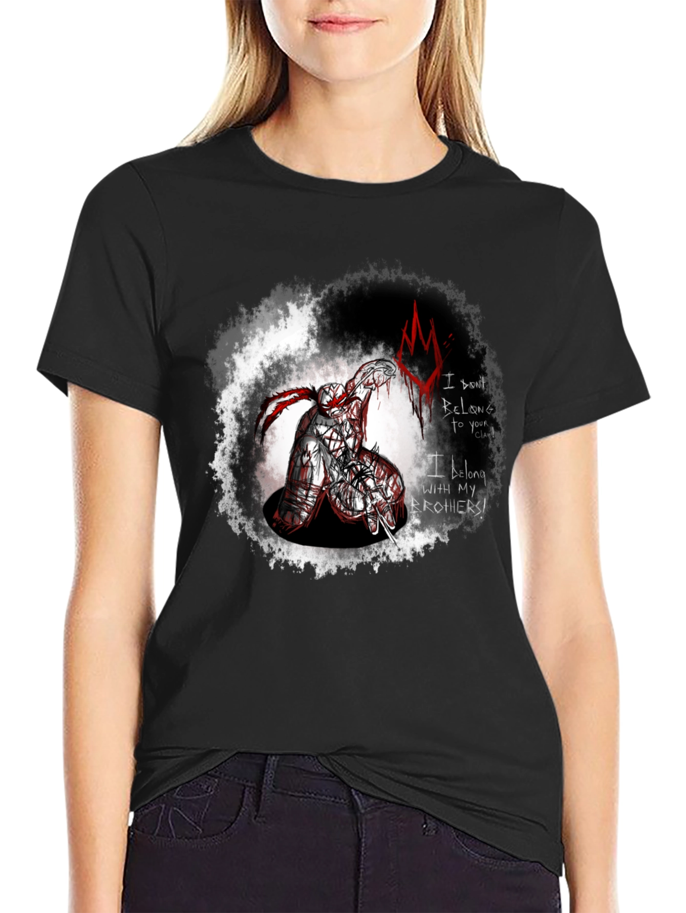 Brothers Clan Graphic Tee - Edgy Black T-Shirt