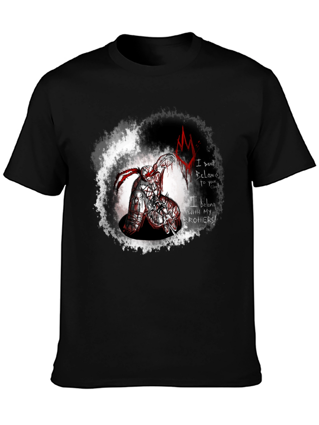 Brothers Clan Graphic Tee - Edgy Black T-Shirt