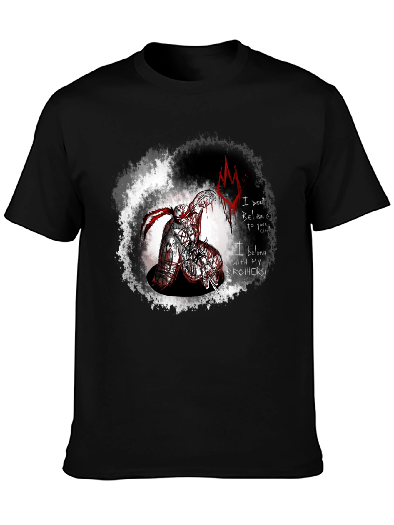 Brothers Clan Graphic Tee - Edgy Black T-Shirt