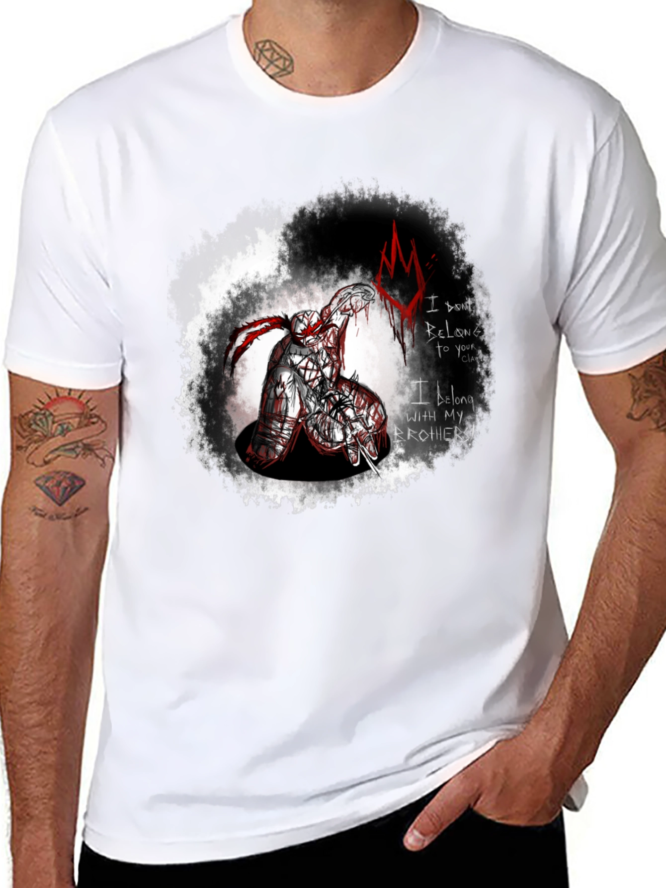 Brothers Clan Graphic Tee - Edgy Black T-Shirt