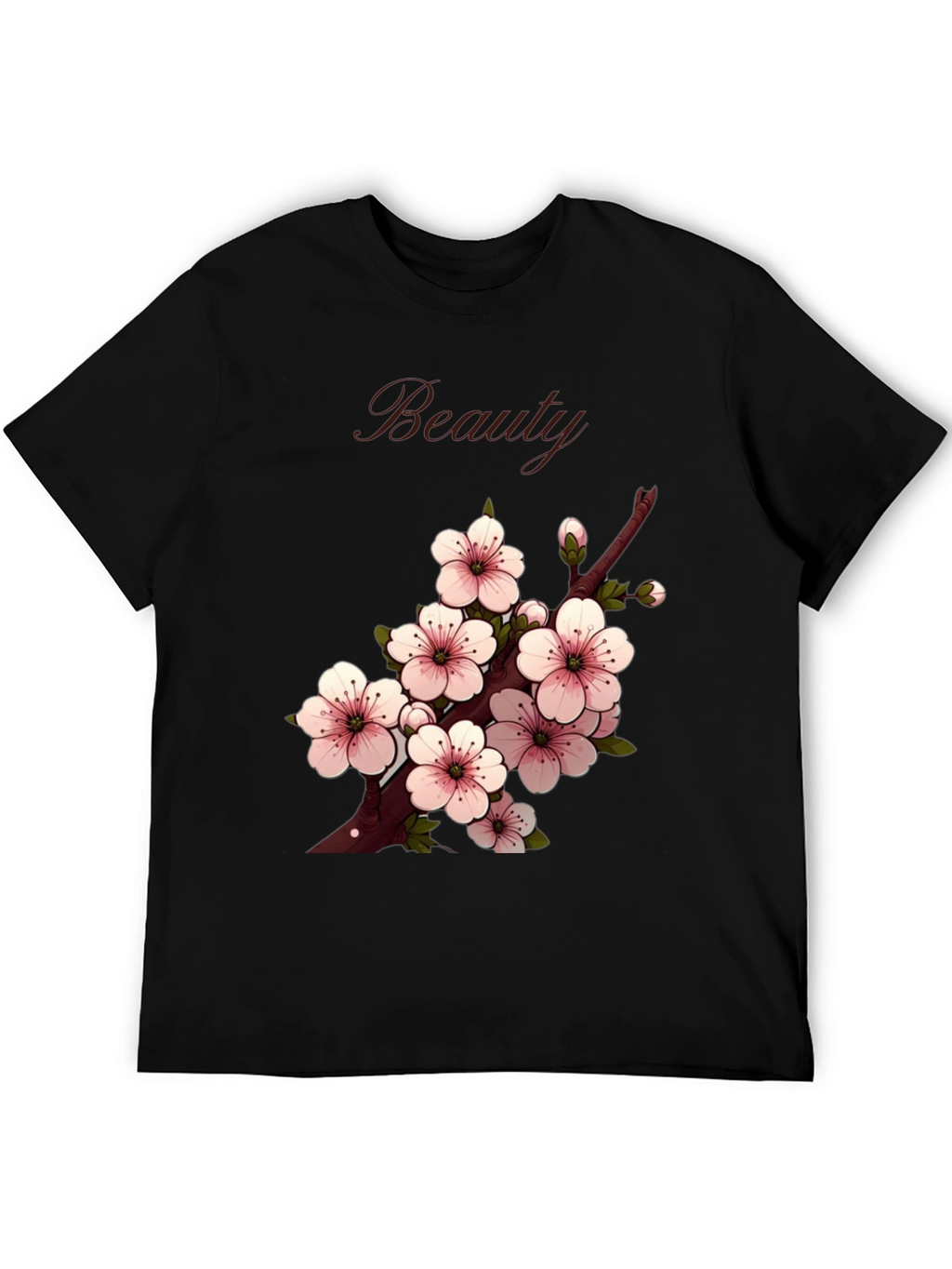 Beauty Cherry Blossom Graphic Tee - Stylish Casual Wear