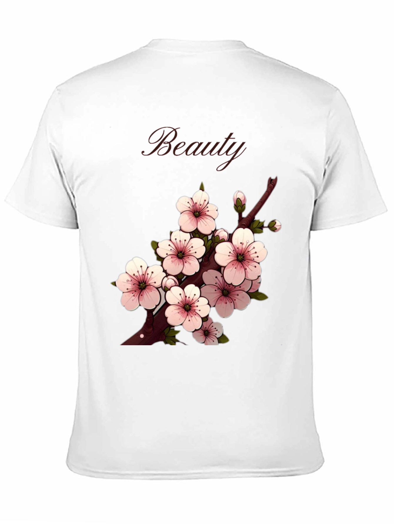 Beauty Cherry Blossom Graphic Tee - Stylish Casual Wear