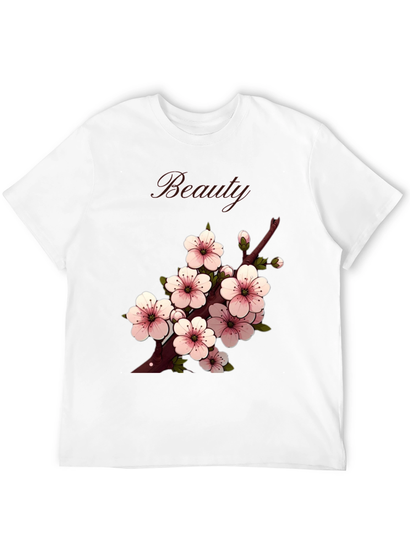 Beauty Cherry Blossom Graphic Tee - Stylish Casual Wear