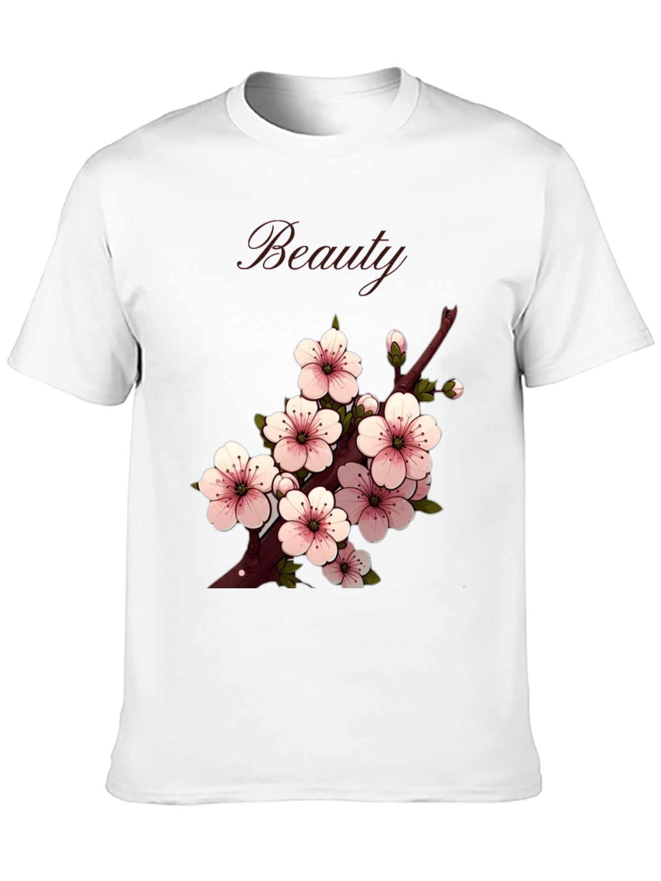 Beauty Cherry Blossom Graphic Tee - Stylish Casual Wear
