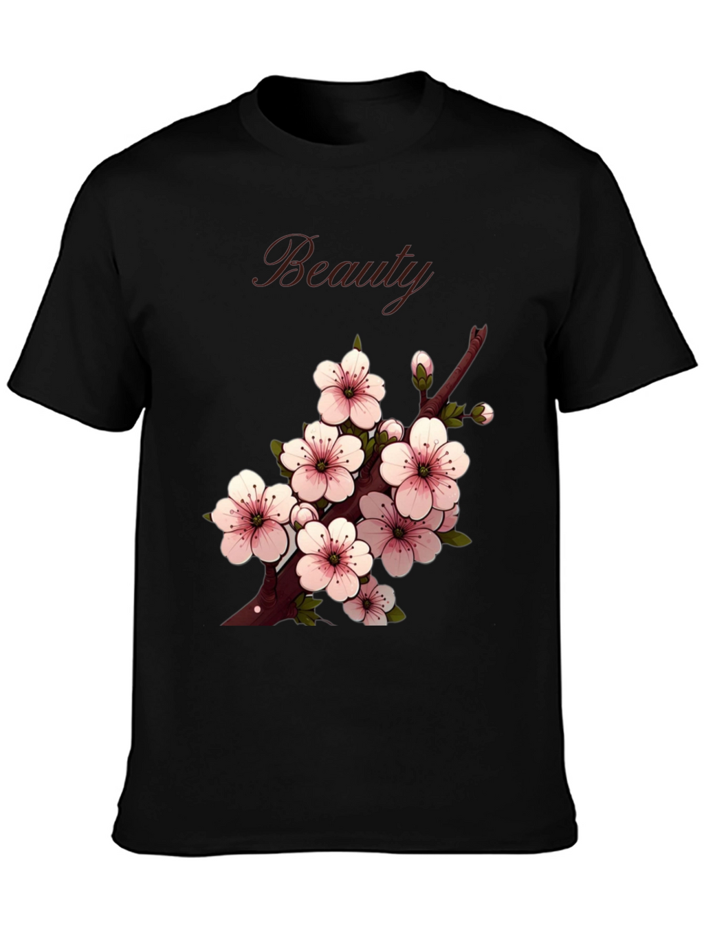 Beauty Cherry Blossom Graphic Tee - Stylish Casual Wear