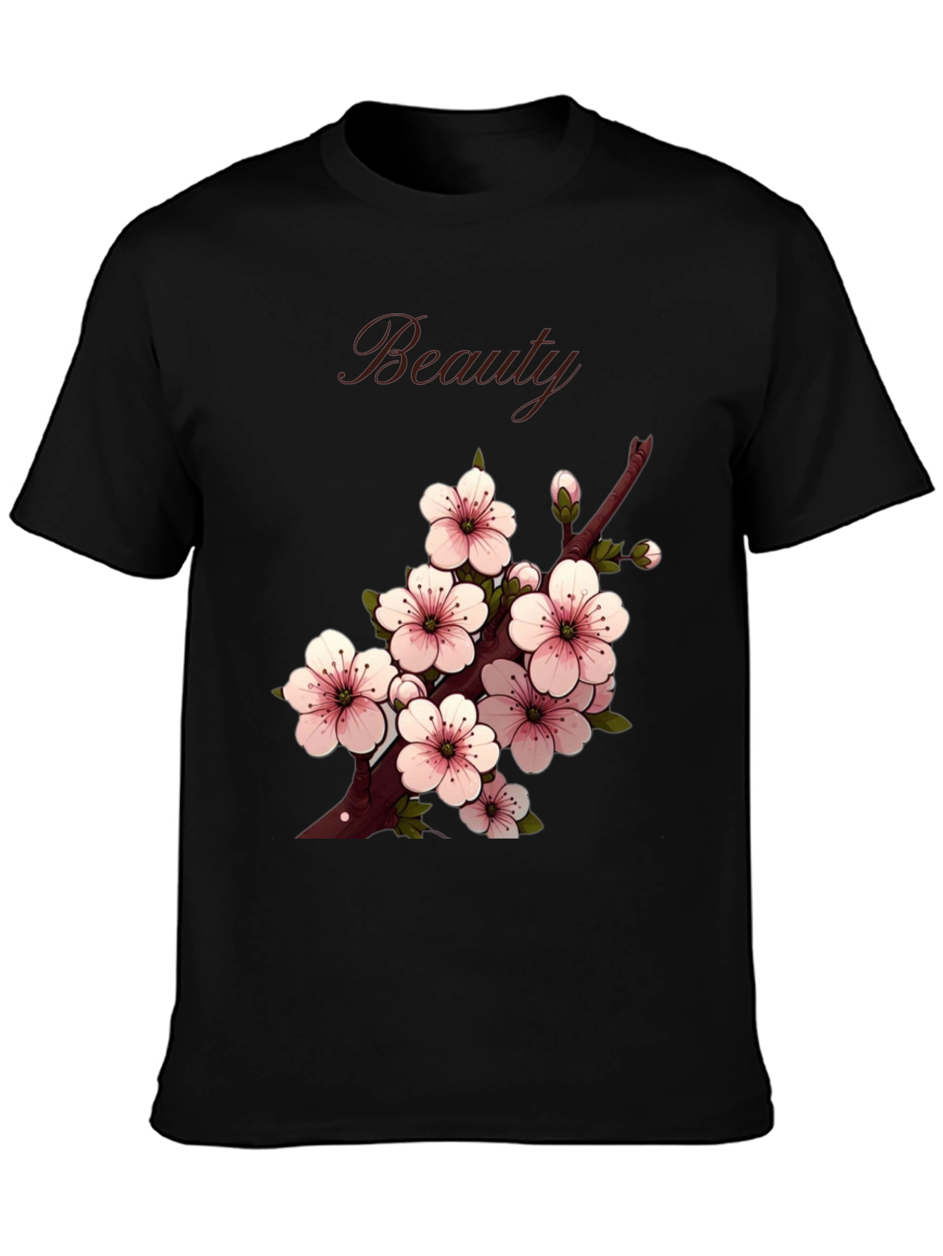 Beauty Cherry Blossom Graphic Tee - Stylish Casual Wear