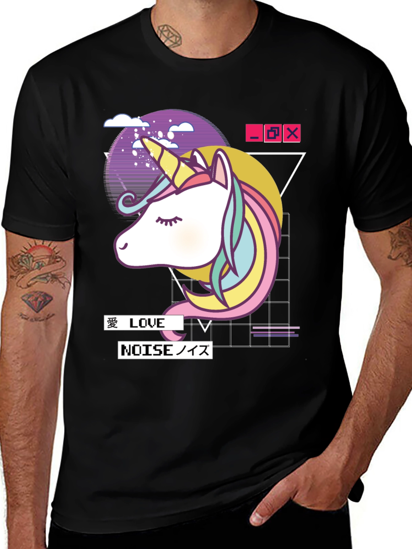 Unicorn Vaporwave Graphic T-Shirt