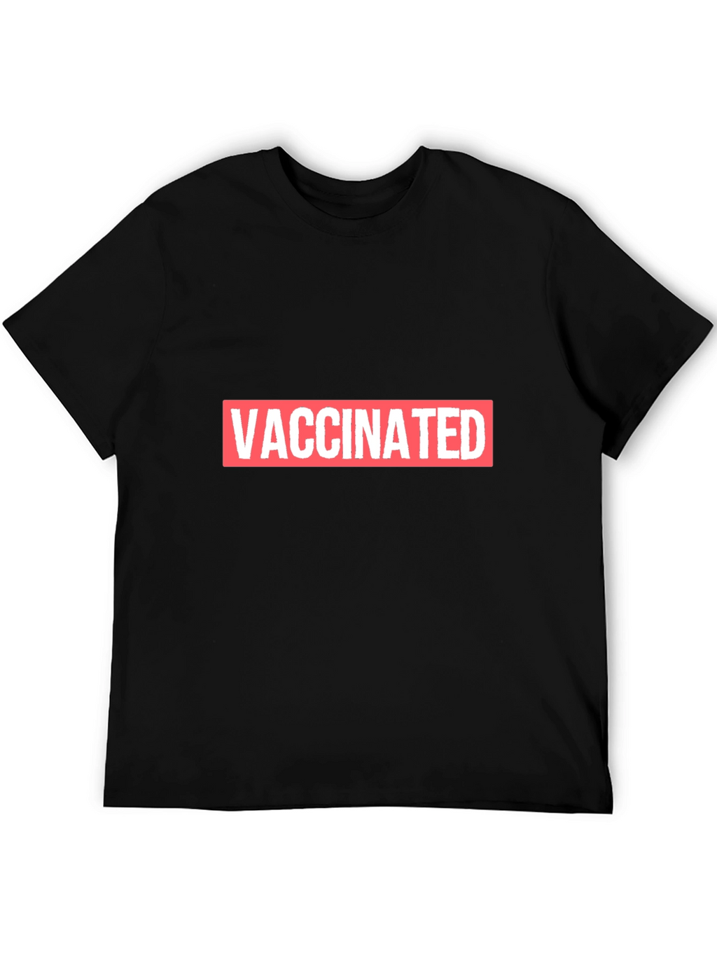 Vaccinated Black T-Shirt - Show Your Status