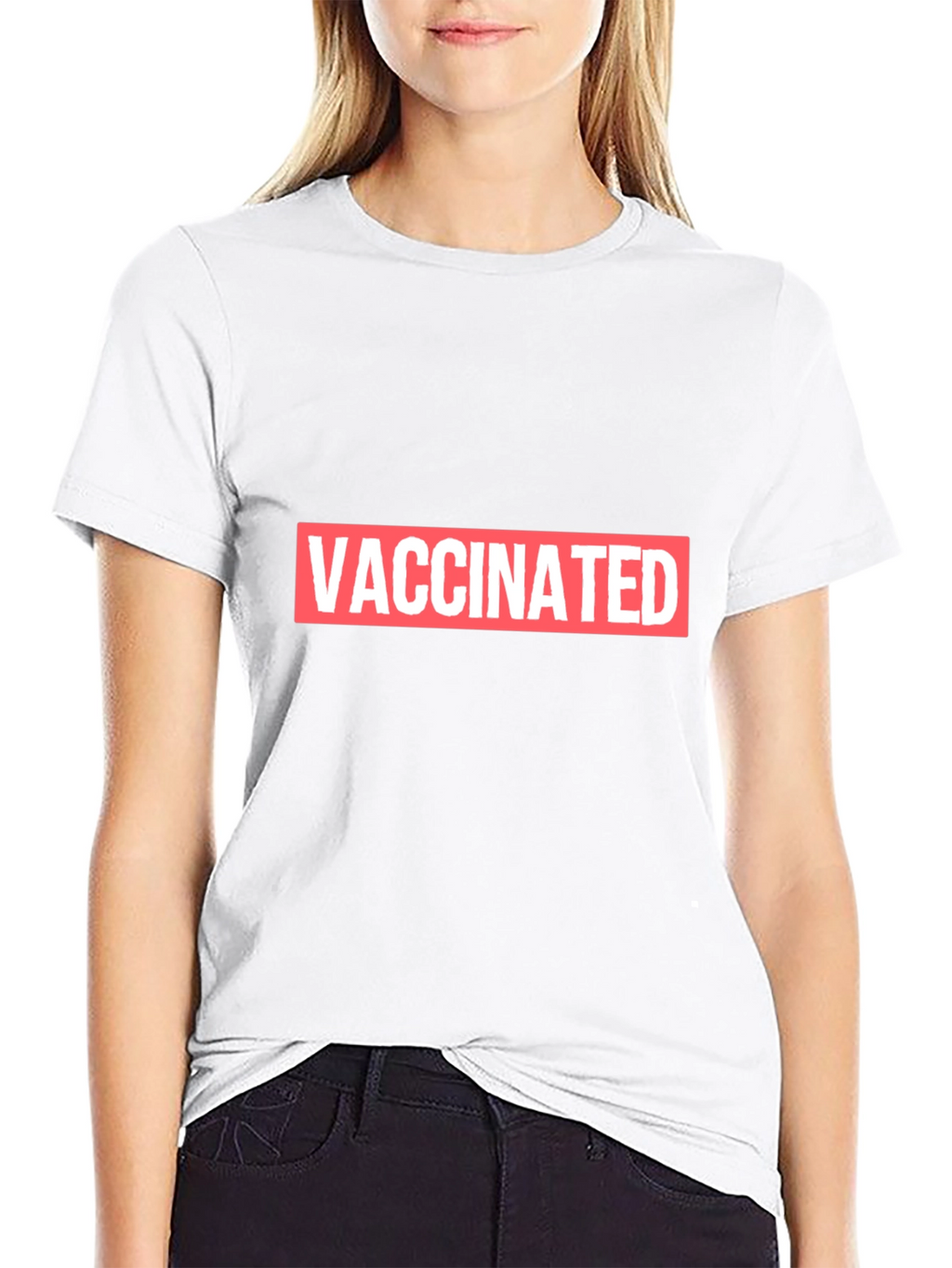 Vaccinated Black T-Shirt - Show Your Status