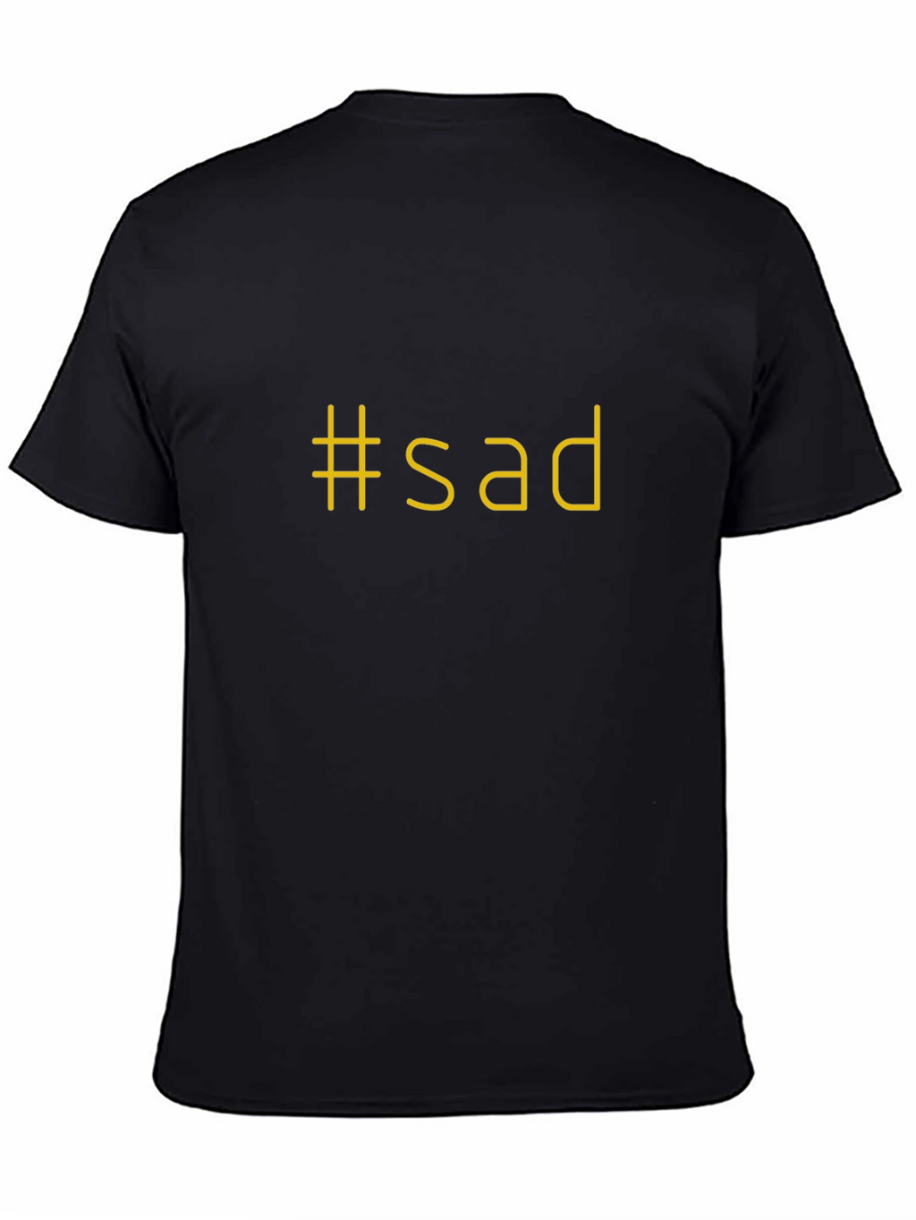 #sad Graphic Black T-Shirt - Express Yourself