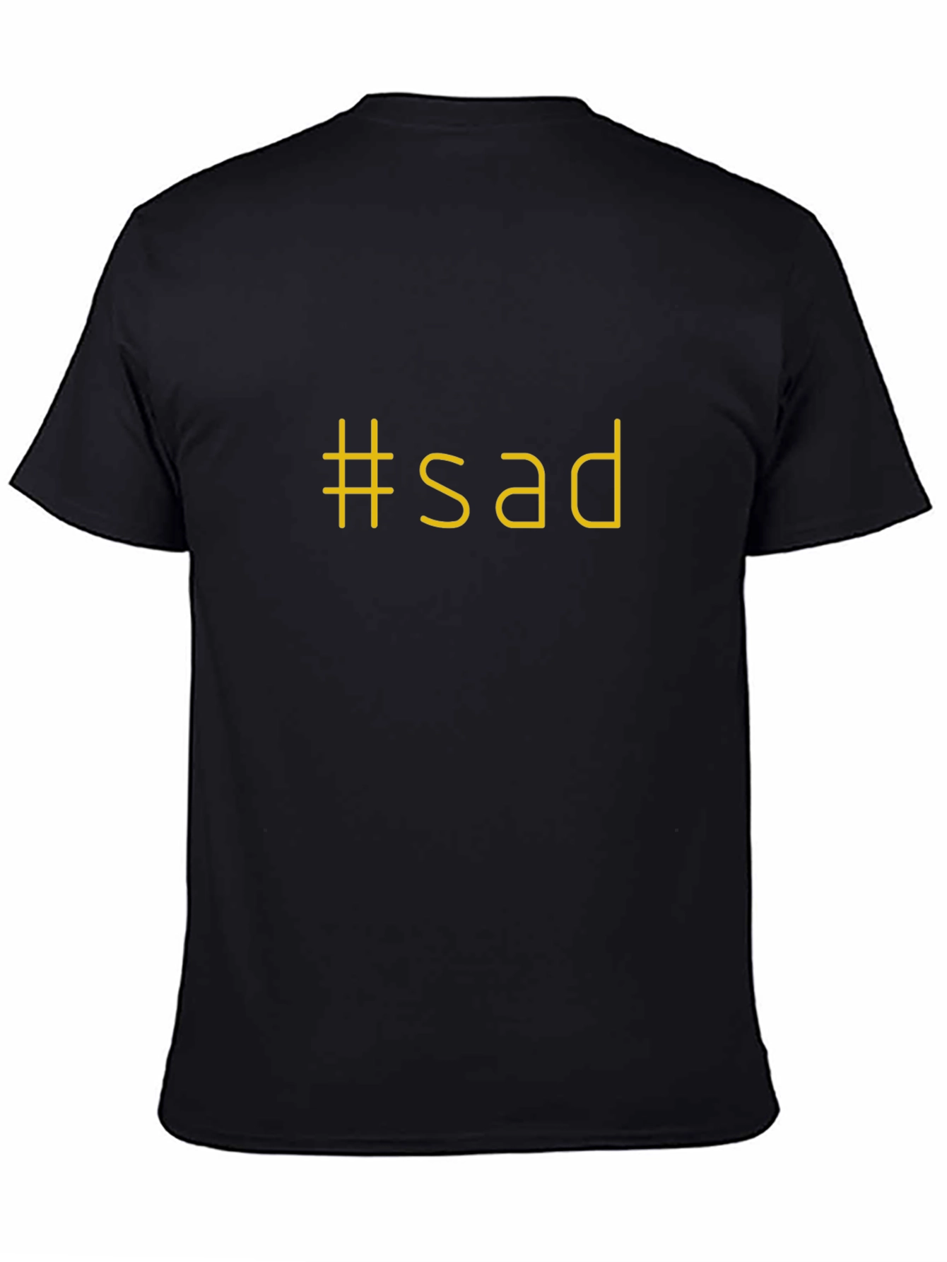 #sad Graphic Black T-Shirt - Express Yourself